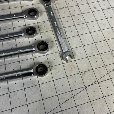Pro-grade Ratcheting End Wrenches; both SAE and Metric