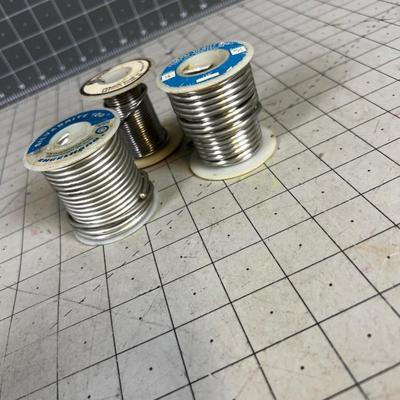 3 Partial Rolls of Solder Wire