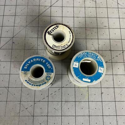 3 Partial Rolls of Solder Wire