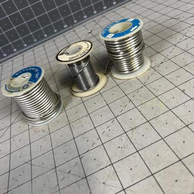 3 Partial Rolls of Solder Wire