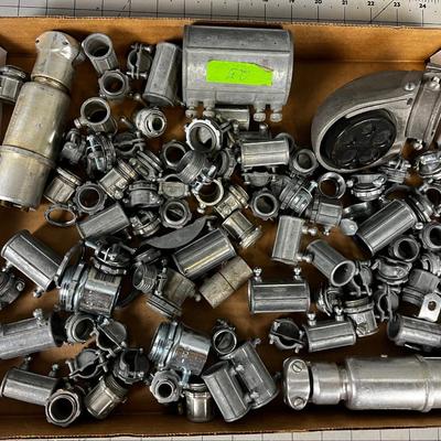 Tray of Electrical Conduit Parts