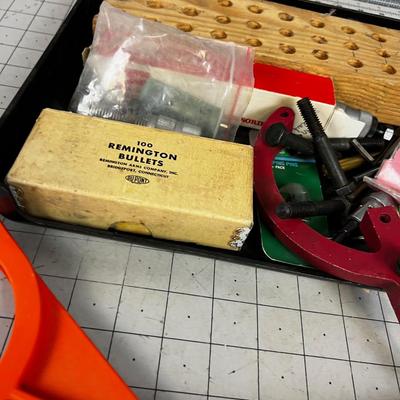 Mixed Lot of Re Loading Item: Die Sizer, Bullet Tray, Primers etc. 