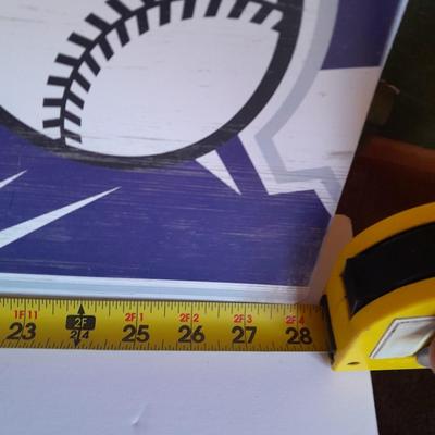 Open Road Brands Official MLB National League Colorado Rockies Baseball Club wood sign