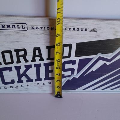 Open Road Brands Official MLB National League Colorado Rockies Baseball Club wood sign