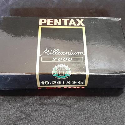 New in box Pentax millennium 2000 10x24 UCFG Binoculars with case 10x24 CFG