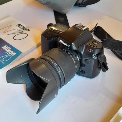 Nikon N70 35mm with lens, camera bags, and many other accessories