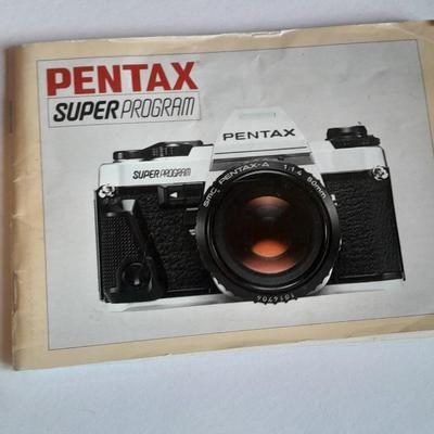 Pentax 35 mm camera Super Program Vivitar Series lens, Large Tamrac camera bag and MANY accessories