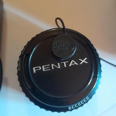 Pentax 35 mm camera Super Program Vivitar Series lens, Large Tamrac camera bag and MANY accessories