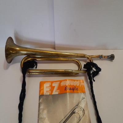 America Craftsmen Brass Bugle with EZ Method for Bugle instruction booklet