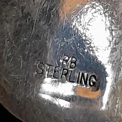 Vintage RB Sterling pendant necklace - unmarked earrings - and Ring Navaho