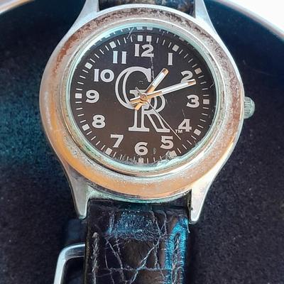 Colorado Rockies Europa watch in tin collector's case