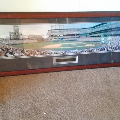 Large, framed Colorado Rockies Coors Field panoramic photo