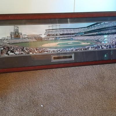 Large, framed Colorado Rockies Coors Field panoramic photo
