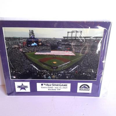 VIP - Colorado Rockies matted print of the 2021 All-Star Game at Coors field.