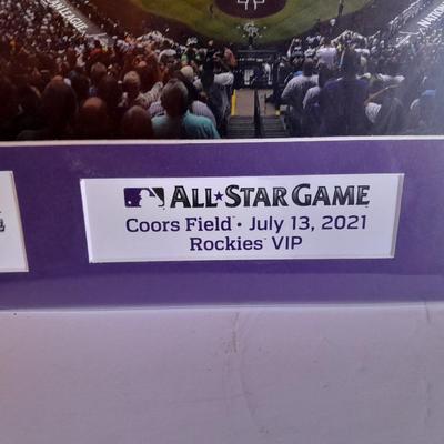 VIP - Colorado Rockies matted print of the 2021 All-Star Game at Coors field.