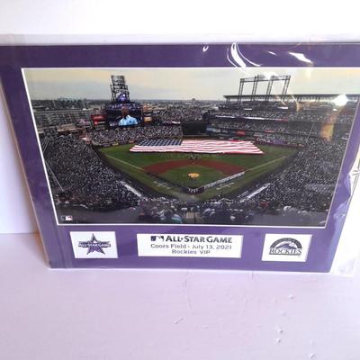 VIP - Colorado Rockies matted print of the 2021 All-Star Game at Coors field.