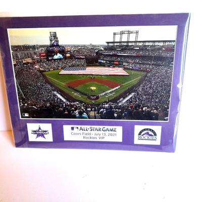 VIP - Colorado Rockies matted print of the 2021 All-Star Game at Coors field.