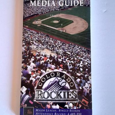 1994 Colorado Rockies opening day & last day at Mile High matted Picture with Media guide.