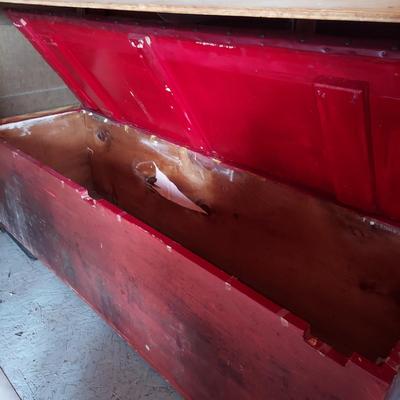 Wooden Trunk w/ Padded Top (OB4-BBL)