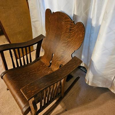 Vintage Wooden Rocking Chair (LR-JS)