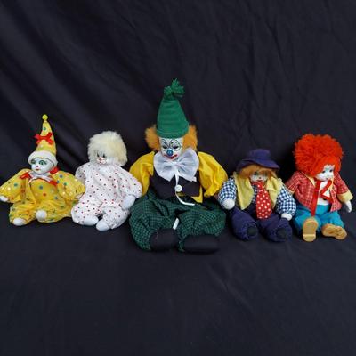 Porcelain Clown Dolls and more (OB4-BBL)