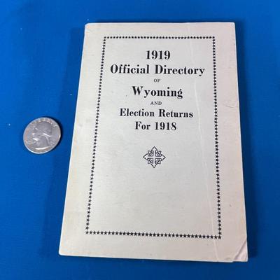 1919 WYOMING ELECTION RETURNS OF 1918 BOOKLET 