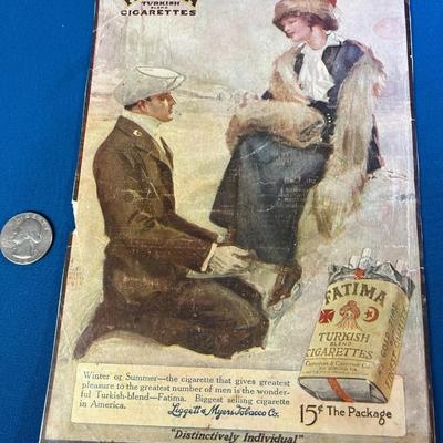 VINTAGE FATIMA TURKISH BLEND CIGARETTES AD