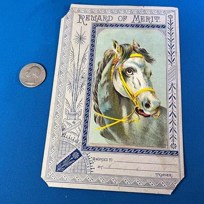 1879 â€œREWARD OF MERITâ€ CARD AMAZING DETAIL!