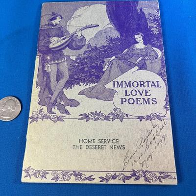 1939 DESERET NEWS PUBLICATION â€œIMMORTAL LOVE POEMSâ€ 