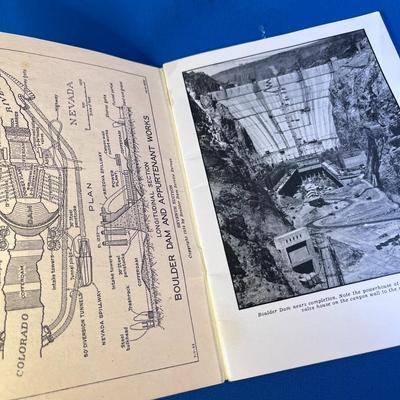 1936 CONSTRUCTION OF BOULDER DAM PAMPHLET & VISITORS PASS