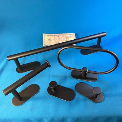 5 PC. SET NEW IN BOX MATTE BLACK BATHROOM HARDWARE 