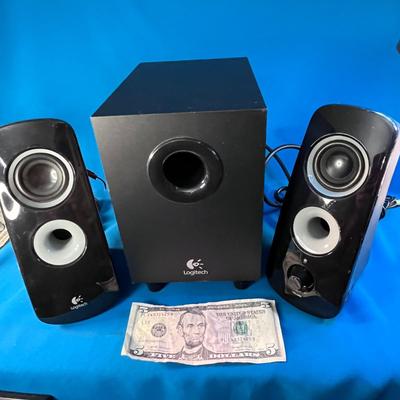 LOGITECH SPEAKER SYSTEM- BASE AND 2 SPEAKERS
