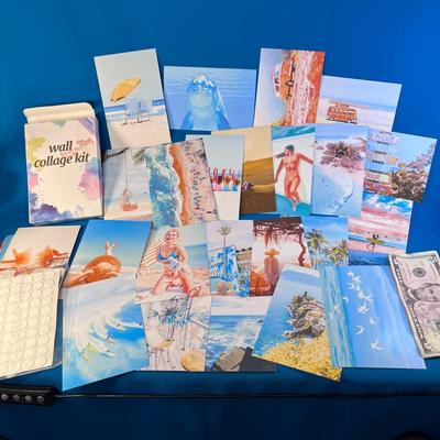 WALL COLLAGE KIT 50 CT. SEASIDE/BEACH THEME POSTCARD SIZE PICTURES