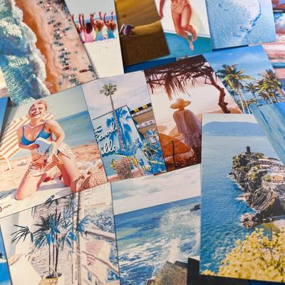 WALL COLLAGE KIT 50 CT. SEASIDE/BEACH THEME POSTCARD SIZE PICTURES
