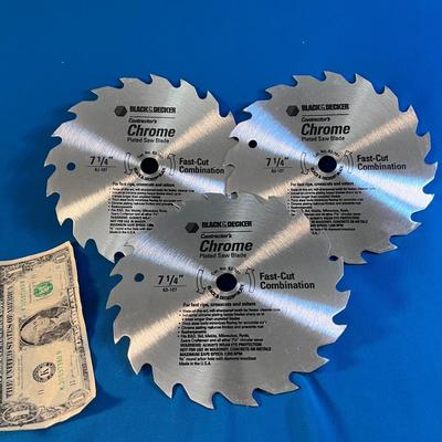 3 BRAND NEW BLACK & DECKER CIRCULAR SAW BLADES 7-1/4â€