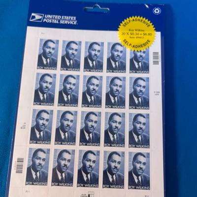 PKG. OF U.S. POSTAGE STAMPS â€œBLACK HERITAGE- ROY WILKINSâ€ 34 CENTS