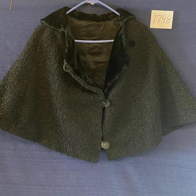 Vintage Black Persian Lamb? Caplet