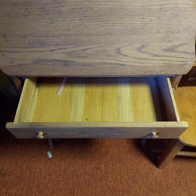Vintage Secretary Desk and Solid Wood Chair (K-BBL)