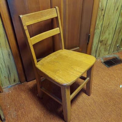Vintage Secretary Desk and Solid Wood Chair (K-BBL)