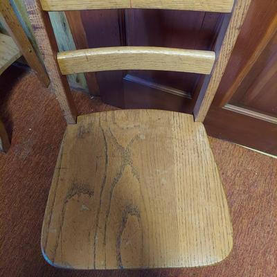 Vintage Secretary Desk and Solid Wood Chair (K-BBL)