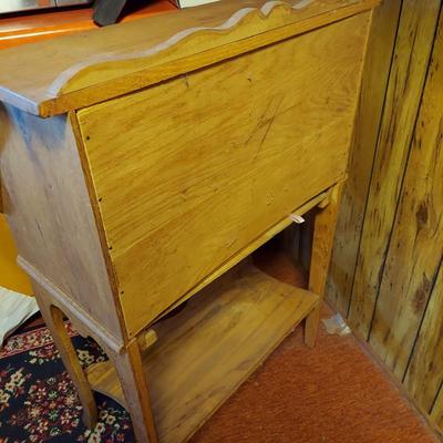 Vintage Secretary Desk and Solid Wood Chair (K-BBL)