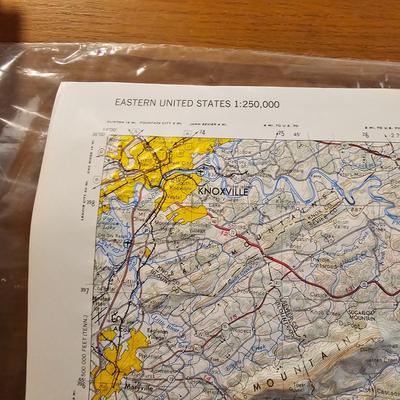 Topography Map, Artist Signed WNC Books & Pottery (O-JS)