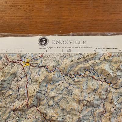 Topography Map, Artist Signed WNC Books & Pottery (O-JS)