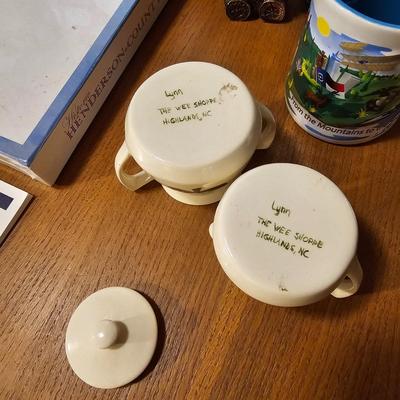 Topography Map, Artist Signed WNC Books & Pottery (O-JS)