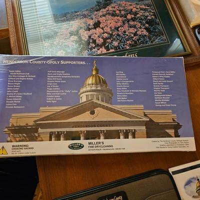 Topography Map, Artist Signed WNC Books & Pottery (O-JS)