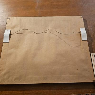 Topography Map, Artist Signed WNC Books & Pottery (O-JS)