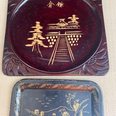 Vintage Japanese Hand Carved Tray