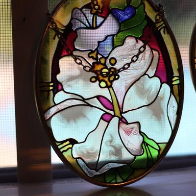 Stained Glass Window Panels - (5) Total