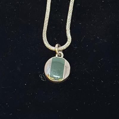 Jade and Sterling Silver Necklace