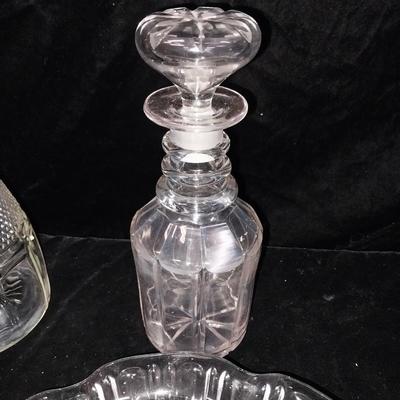 CRYSTAL/GLASS  SERVING PIECES